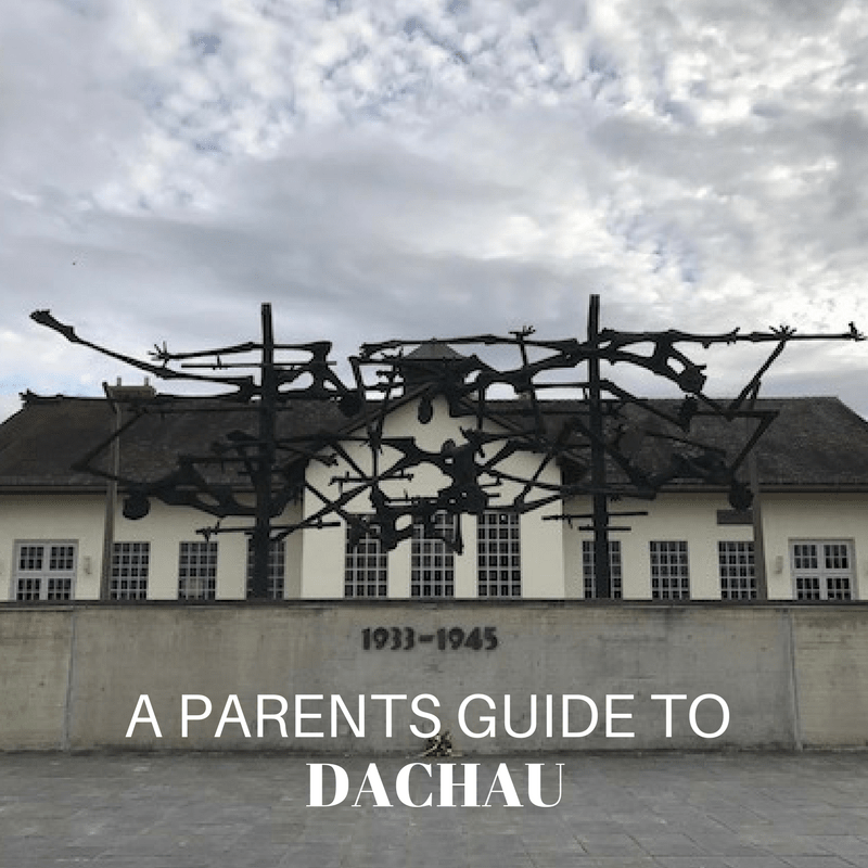 sculpture of front of dachau