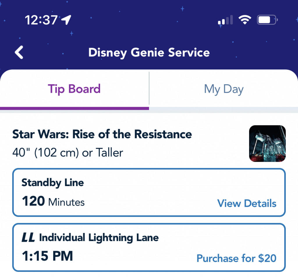 rise of the resistance lightning lane disneyland