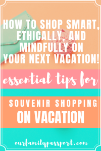 Shop smart on vacation
