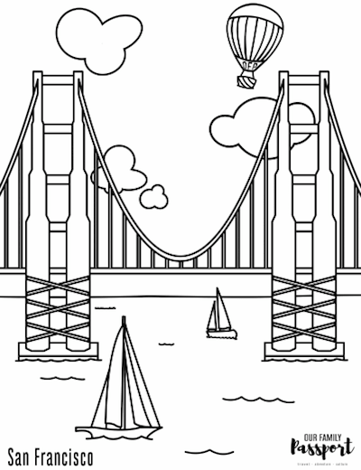 Free San Francisco Kids Coloring Pages Our Family Passport