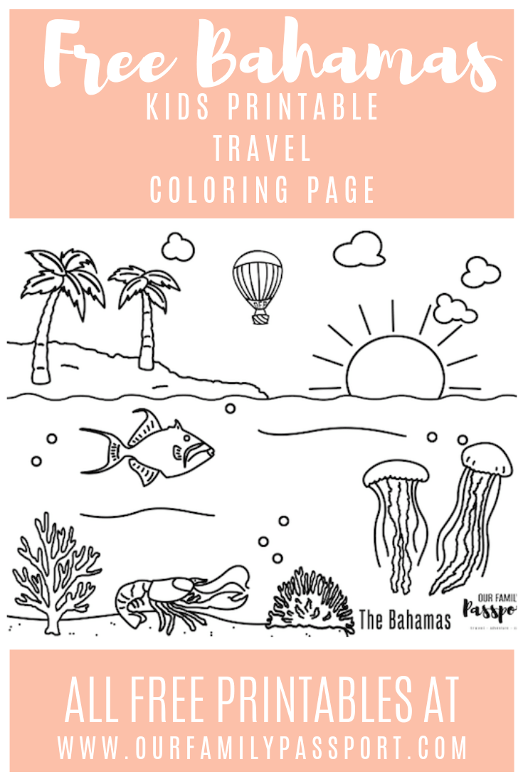 free printable Bahamas coloring page