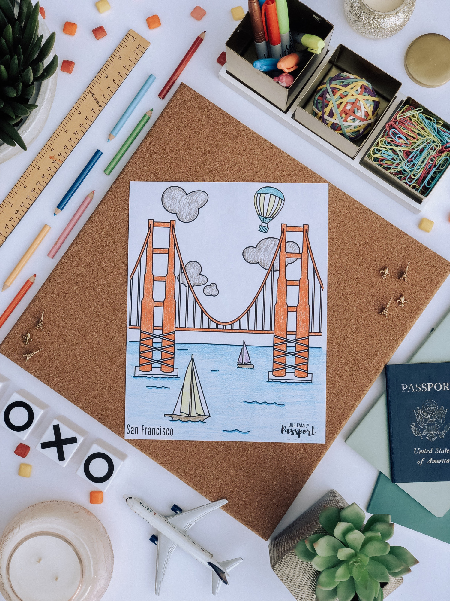 San Francisco Golden Gate Bridge Coloring Page – Our Family Passport