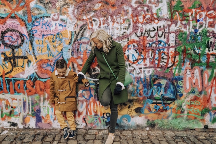 Graffiti wall in Prague