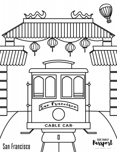 San Francisco Chinatown Coloring page