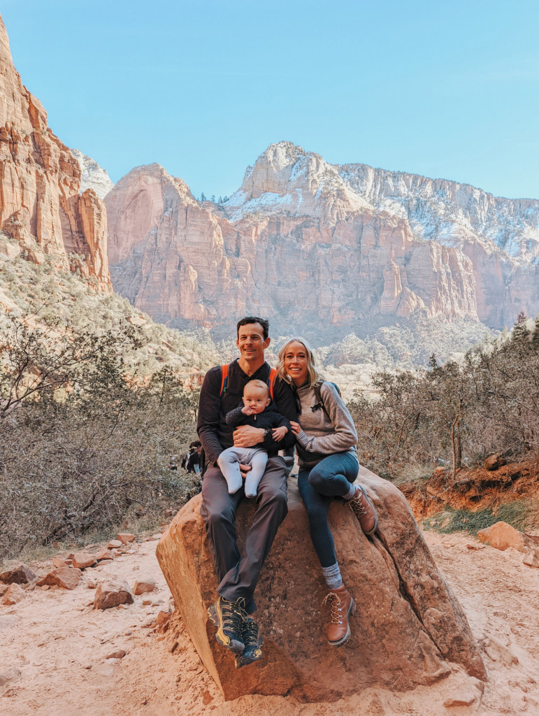 zion national park with baby
