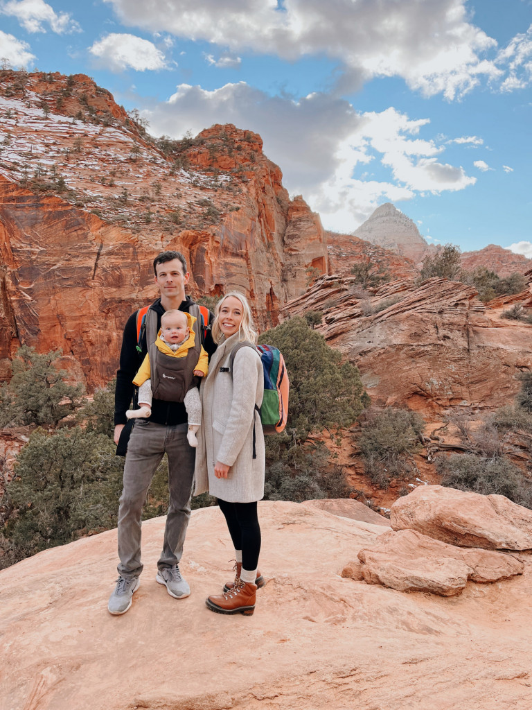 zion national park with baby