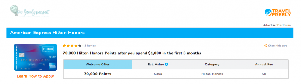 hilton amex no annual fee