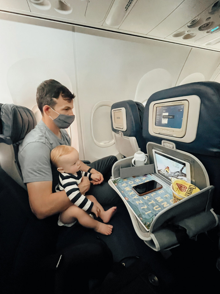 flying with an infant on lap