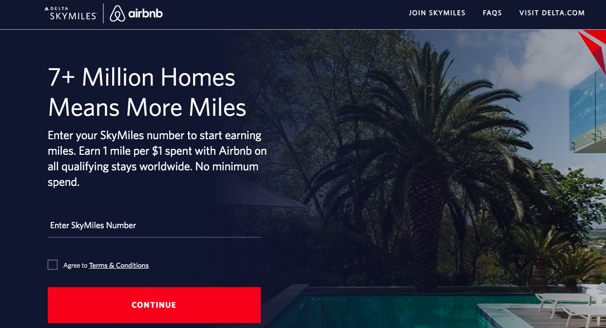 delta airbnb portal to earn more points on airbnb stays
