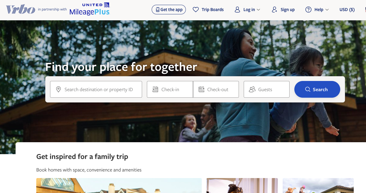 using collaborative portals to earn points and miles on airnbn and vrbo stays