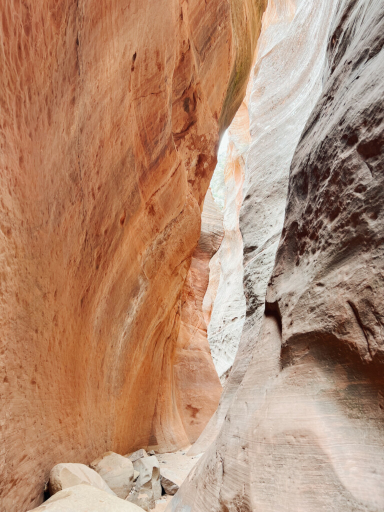slot canyon hike with kids in utah
