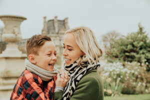 Mother with son