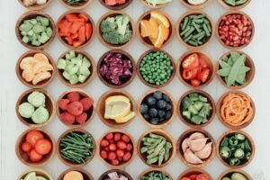 showing different food plates for safety tips on trips