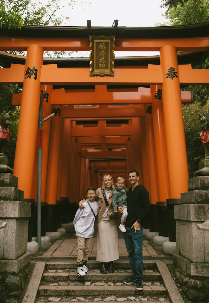 Family visiting japan