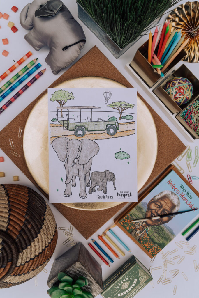 Safari coloring page