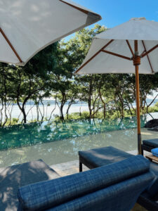 Hyatt hotel view by the pool