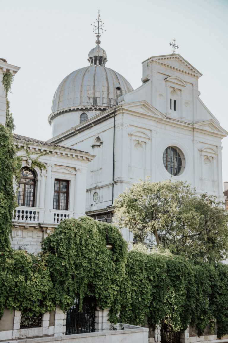 cloudy day in venice church