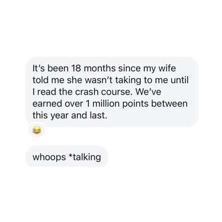 Customer testimonials and success stories for the Points and Miles Crash Course by Our Family Passport.