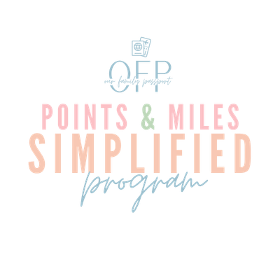 Points & Miles Simplified Program
