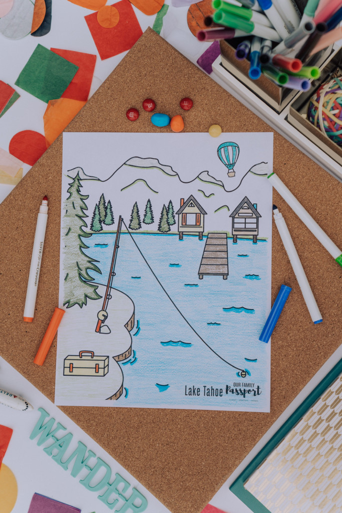 lake tahoe coloring page for kids