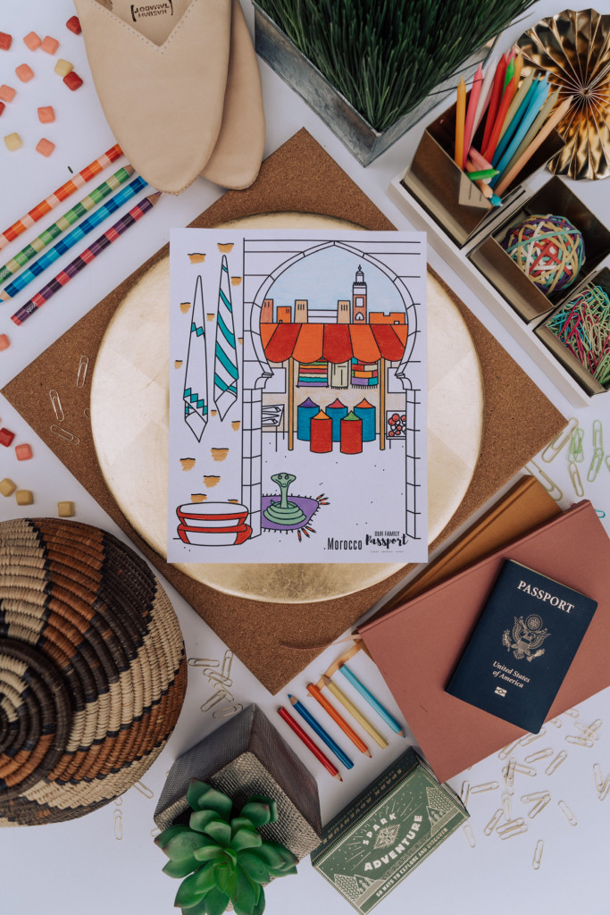 Moroccon Market coloring page colored for kids