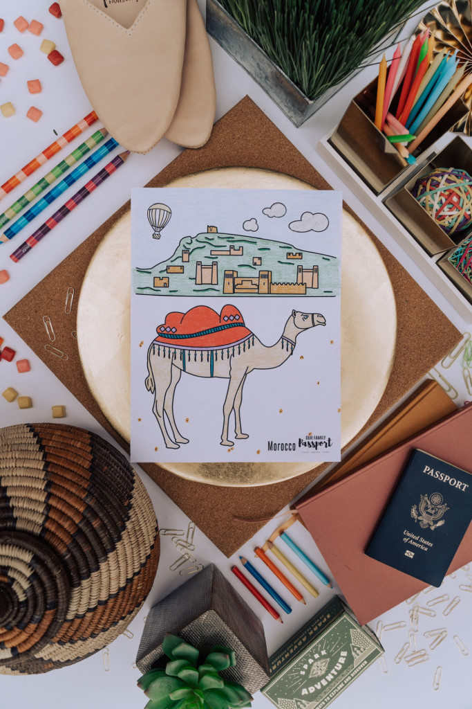 Morocco Desert Coloring Page for kids
