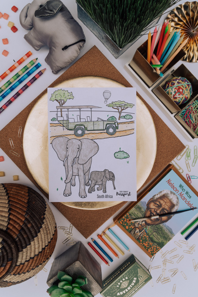 Safari coloring page